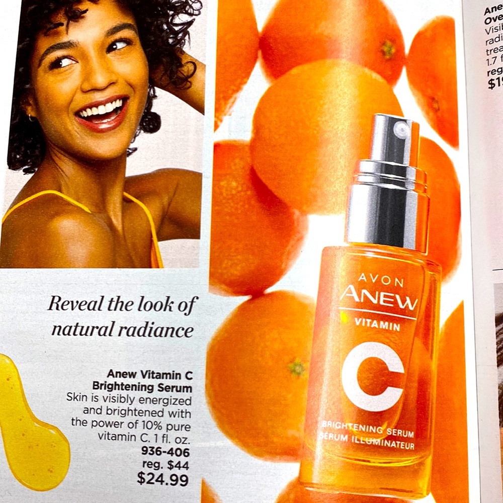 Anew Vitamin C brightening serum-out of stock on Avon website.